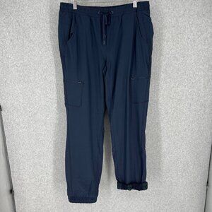Eddie Bauer Womens Fleece Lined Pants Size 10 Blue Storm Repel DWR Outdoor NEW